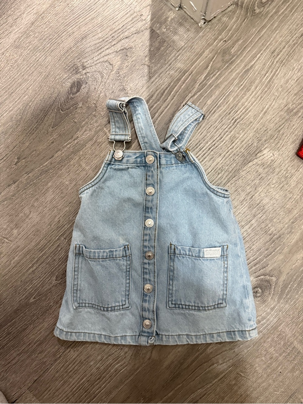 Light Blue Denim Pinafore Dress for Kids